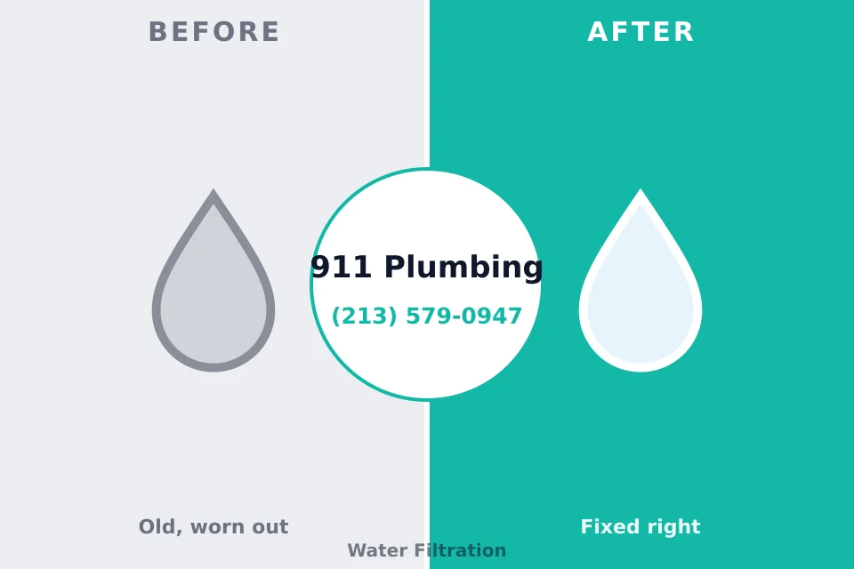 Before and after: plumbing repair Wagener, SC